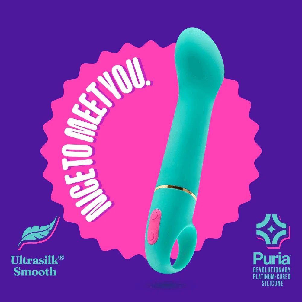Blush Aria Flirty AF Silicone G-Spot Vibrator with Loop Handle Teal