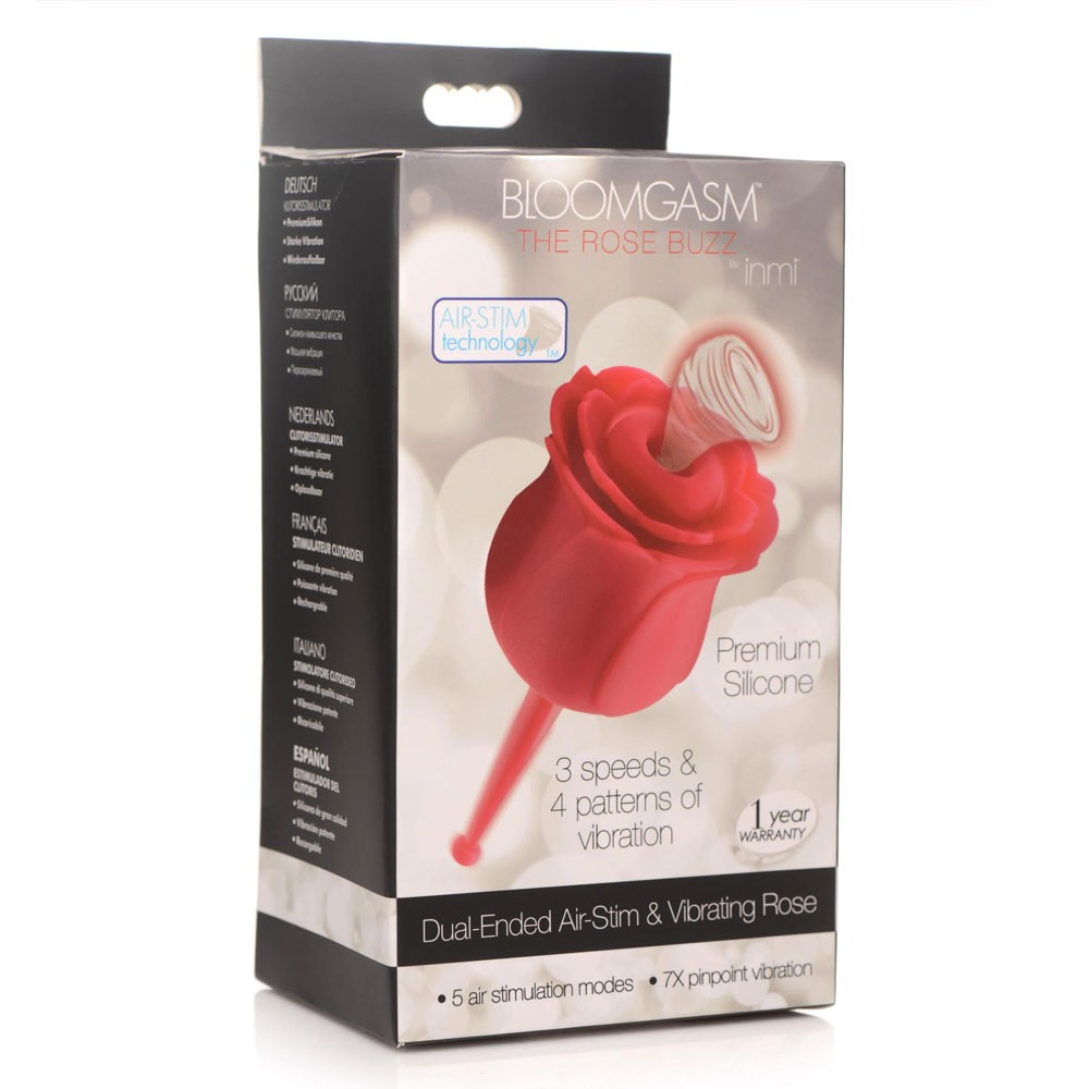 XR Brands Bloomgasm Rose Buzz 7X Sucking & Vibrating Clit Stimulator