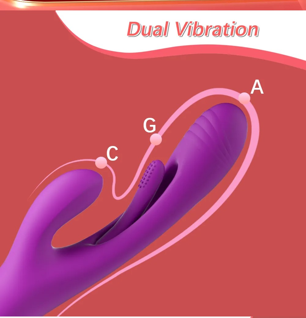 Rabbit Tapping G-Spot Patting Vibrator with Powerful 21 Modes