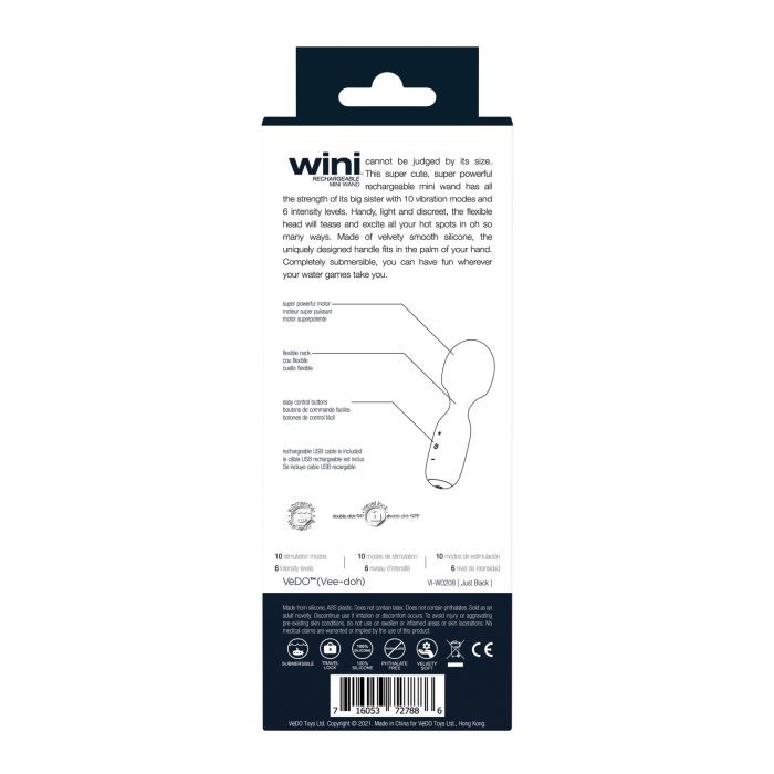 VeDO Wini Rechargeable Mini Wand Vibrator Handheld Massager