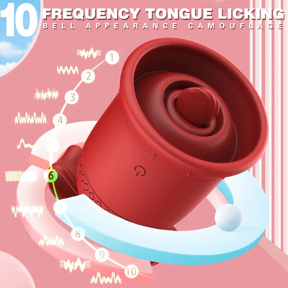 Bell Sucking Vibrator Oral Clit Tongue Licking with APP Remote Control