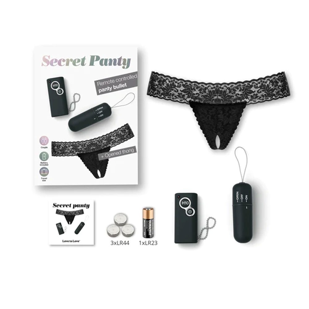 Love to Love Secret Vibrating Panty Bullet Vibrator with Remote