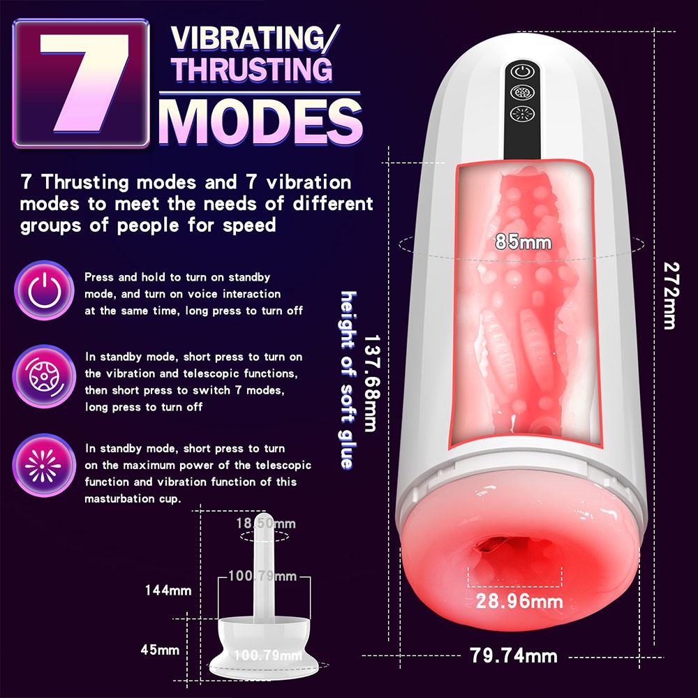 Aierle Thrusting Drying Heating Vibrating Voice Water Bath Masturbation Cup