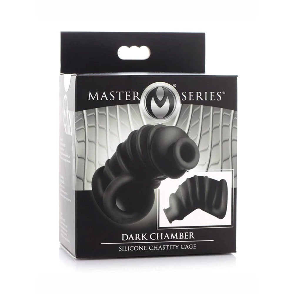 Master Series Crimson Chamber Silicone Chastity Cage