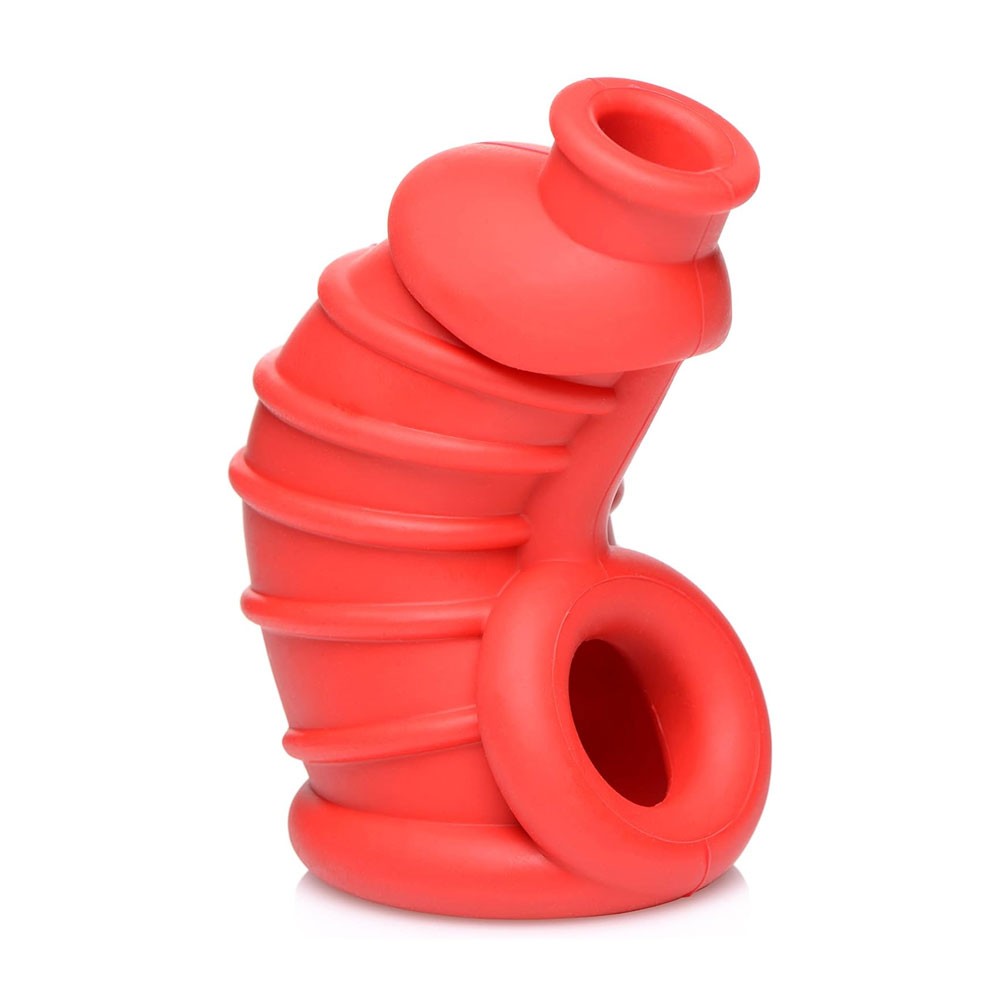 Master Series Crimson Chamber Silicone Chastity Cage