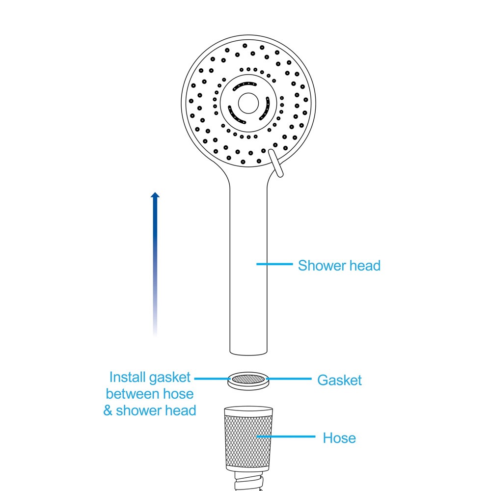 Shower Head with Silicone Enema Nozzle Douche