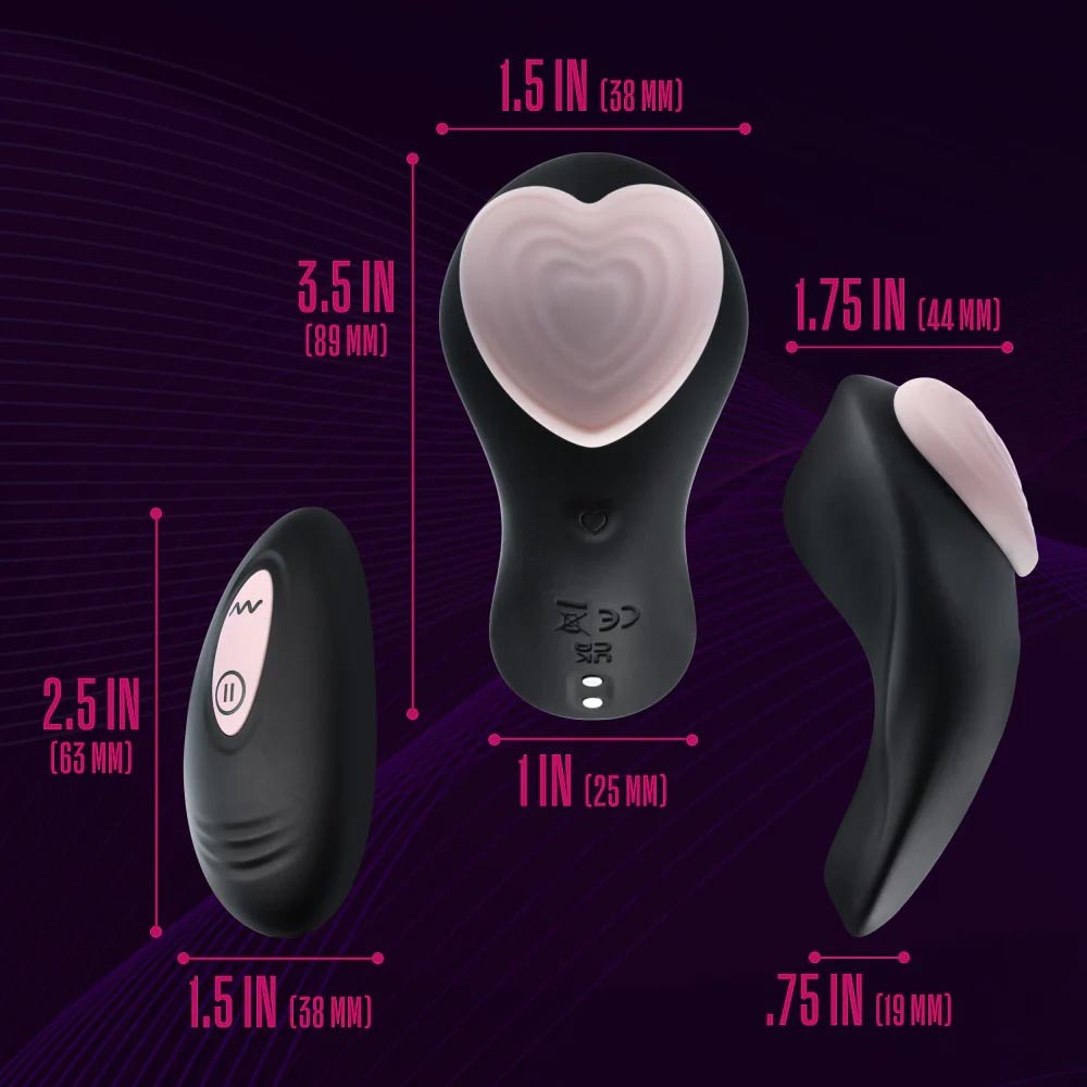 Blush Temptasia Heartbeat Panty Vibrator with Remote