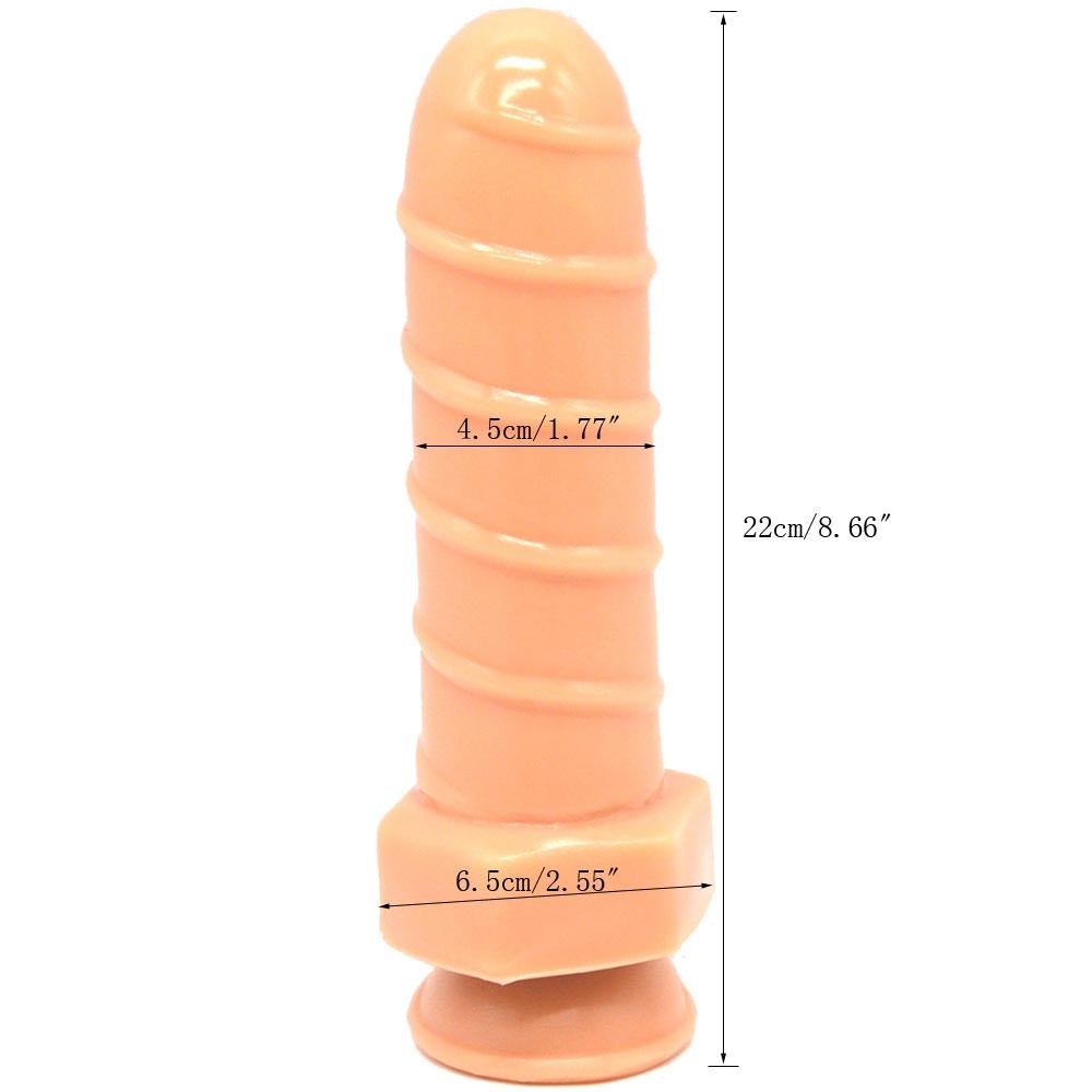FAAK Silicone Round Head Simulated Suction Cup 8 Inch Dildo Anal Plugs