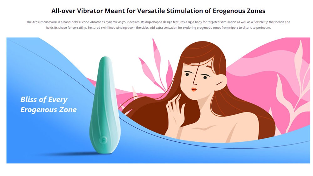AROSUM VibeSwirl Silicone Clit Vibrator Massager