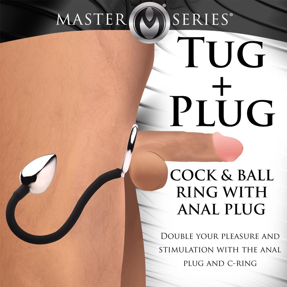 Cock & Ball Ring With Anal Plug s