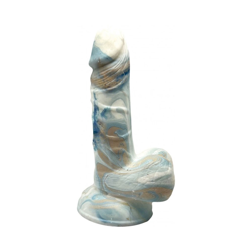 Rock Cocks - Atlas Marble Silicone Dildo 5.5 In with Suction Cup