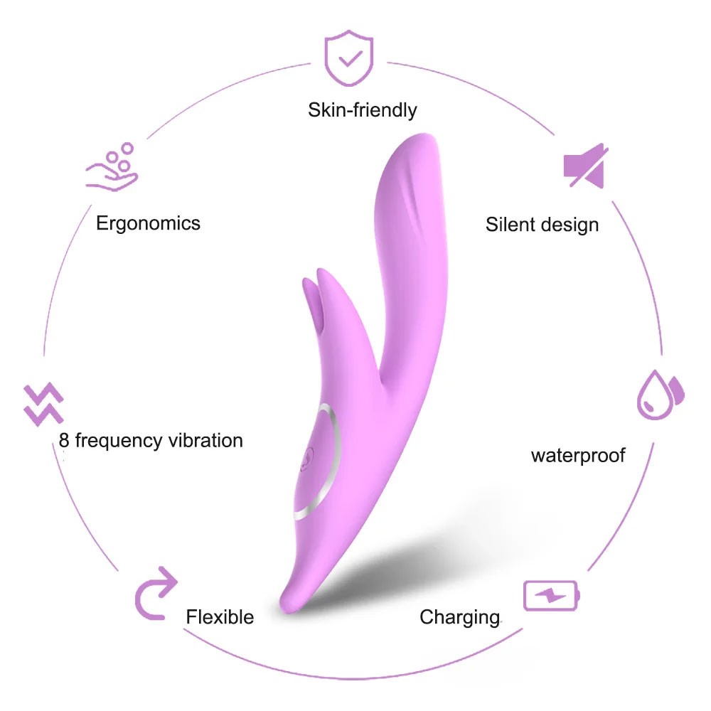 LIBO G-Spot Massager Silicone Rabbit Vibrator with Heating & App Control