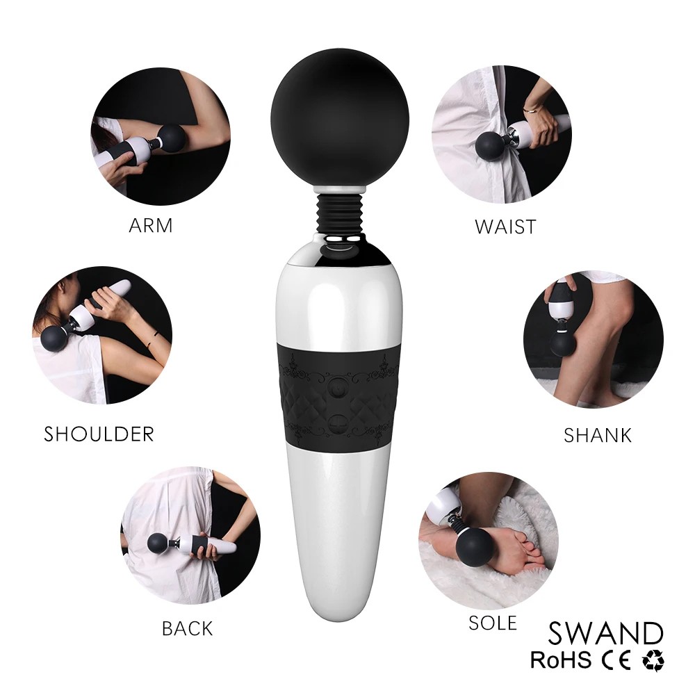 SHD SWAND AV Magic Wand Massager Clitoral Vibrator with 360° Flexible Head