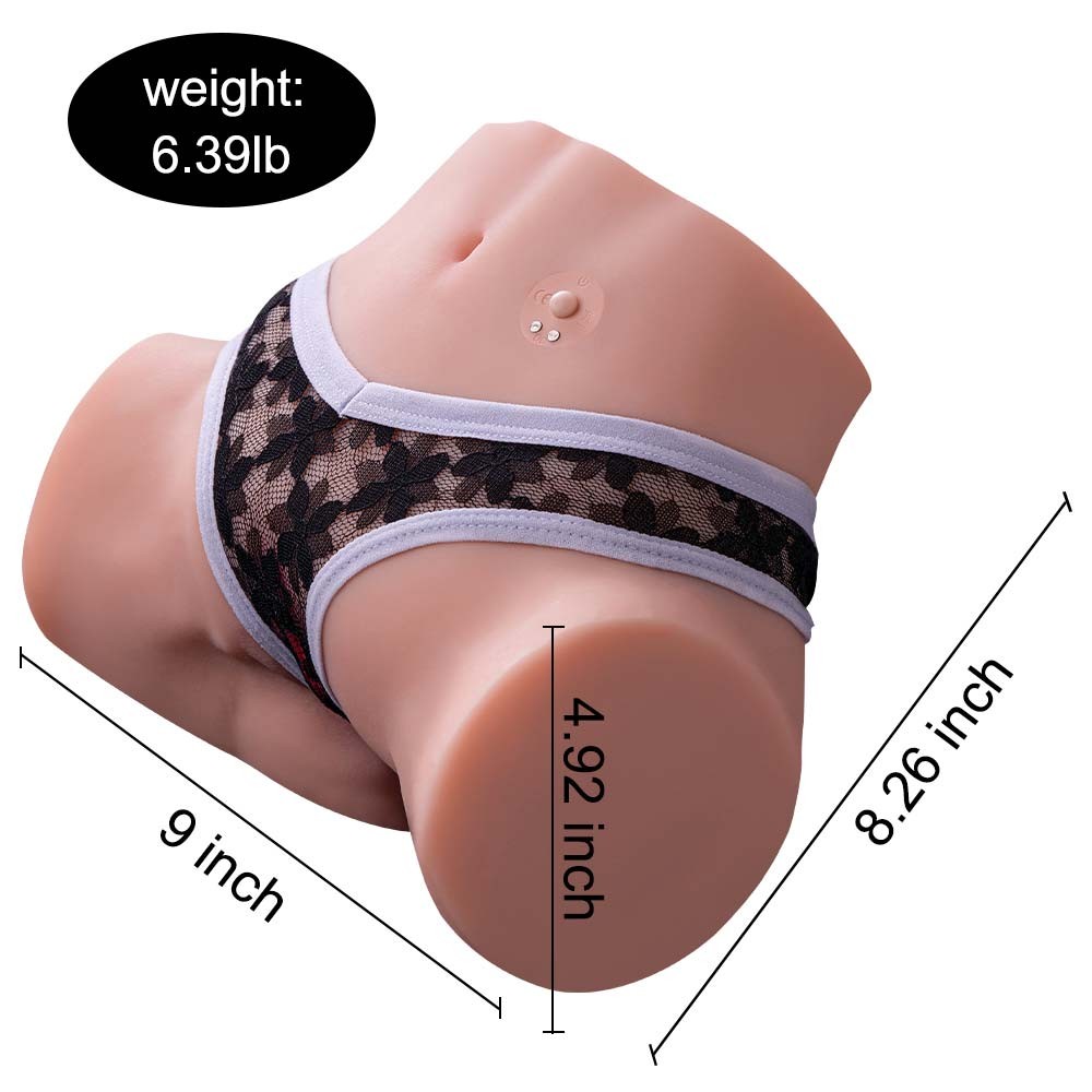 6.4 LB Vibrating Sex Doll 3D Lifelike Torso Vagina Anal