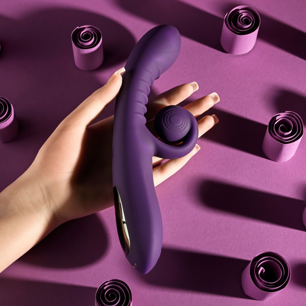 Evolved Novelties Curlicue Classic Rabbit Vibrator Spiral Protrusion Multi-Level Stimulation