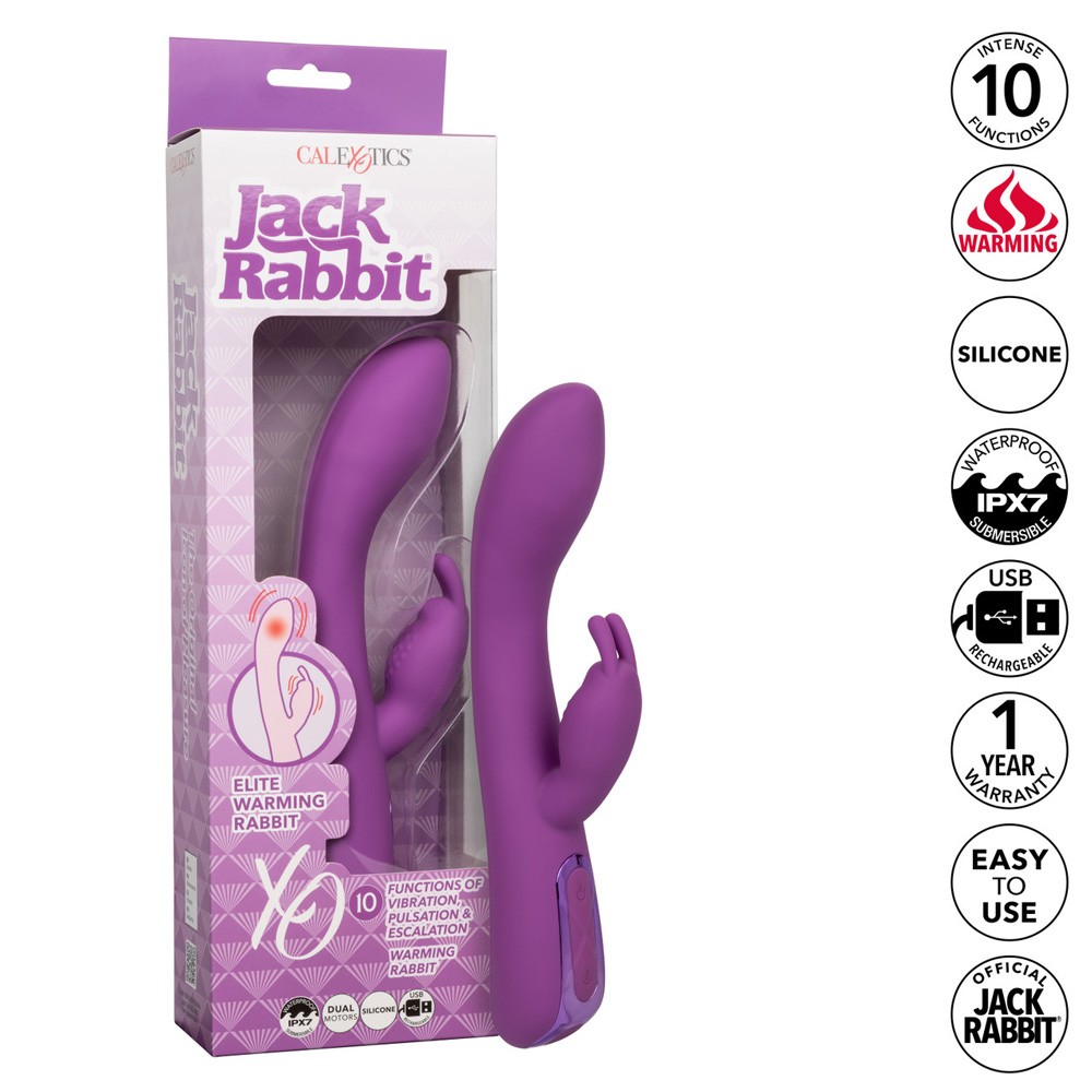 CalExotics Jack Rabbit Elite Warming Purple Rabbit Vibrator