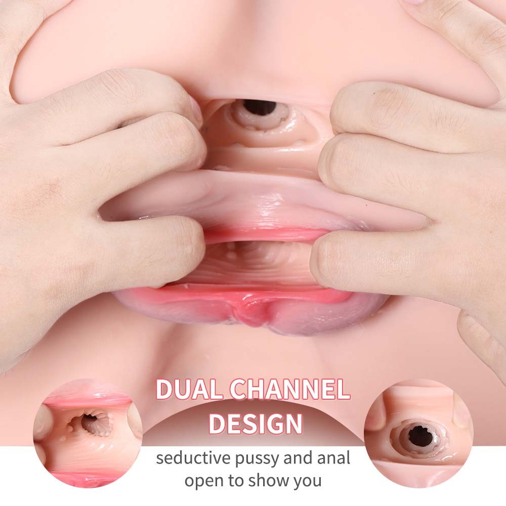 14.91LB Round Big Ass Sex Doll Vaginal Anal Dual Access