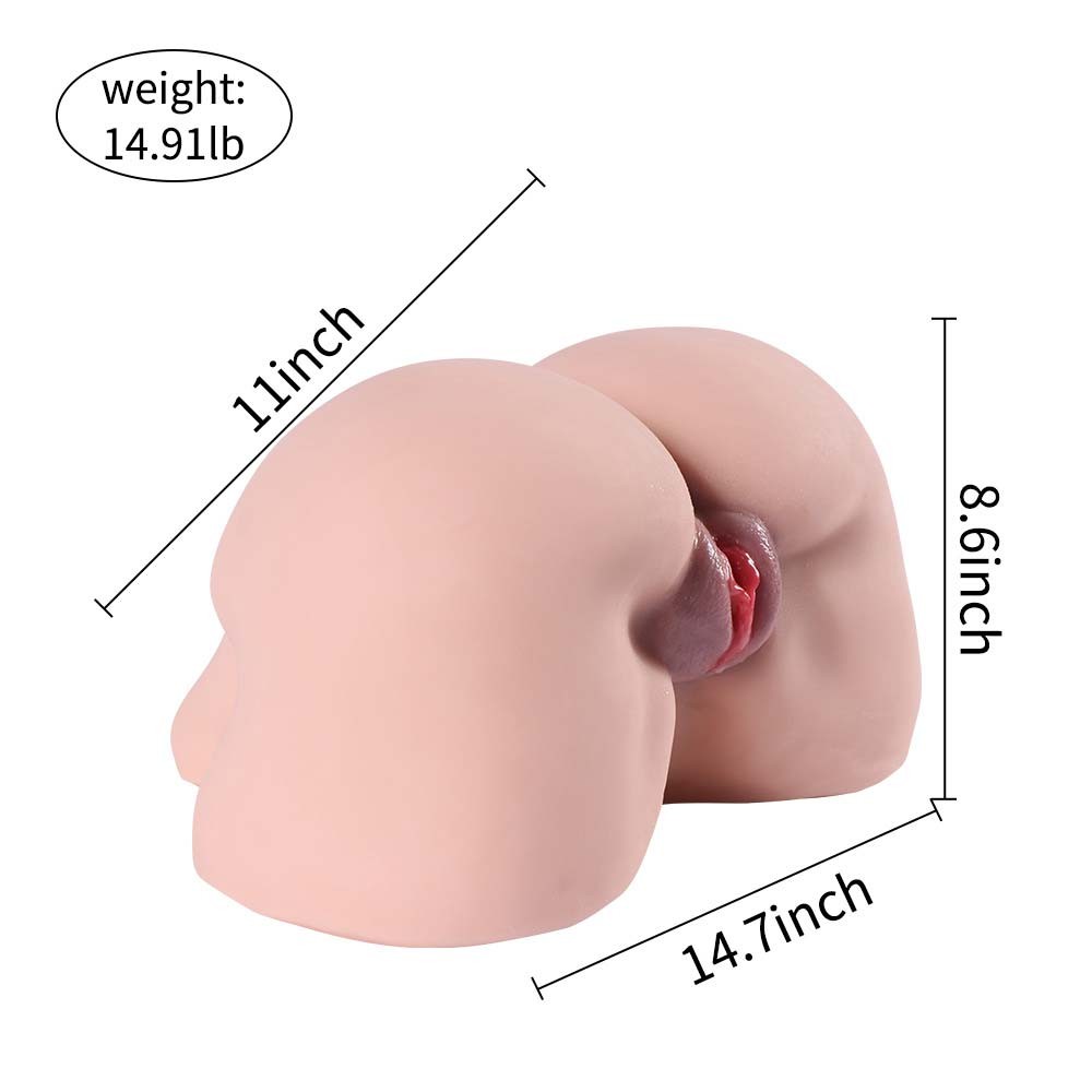 14.91LB Round Big Ass Sex Doll Vaginal Anal Dual Access