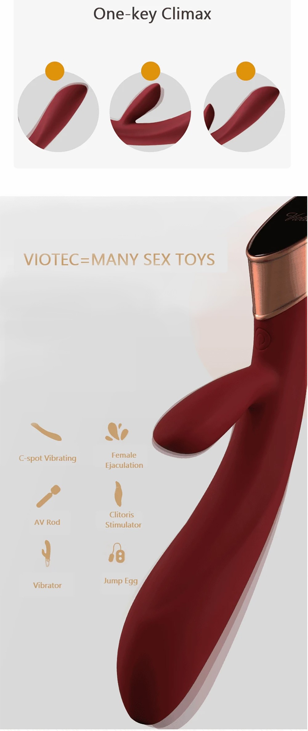 Viotec Dual Vibration Rabbit Massage sssss