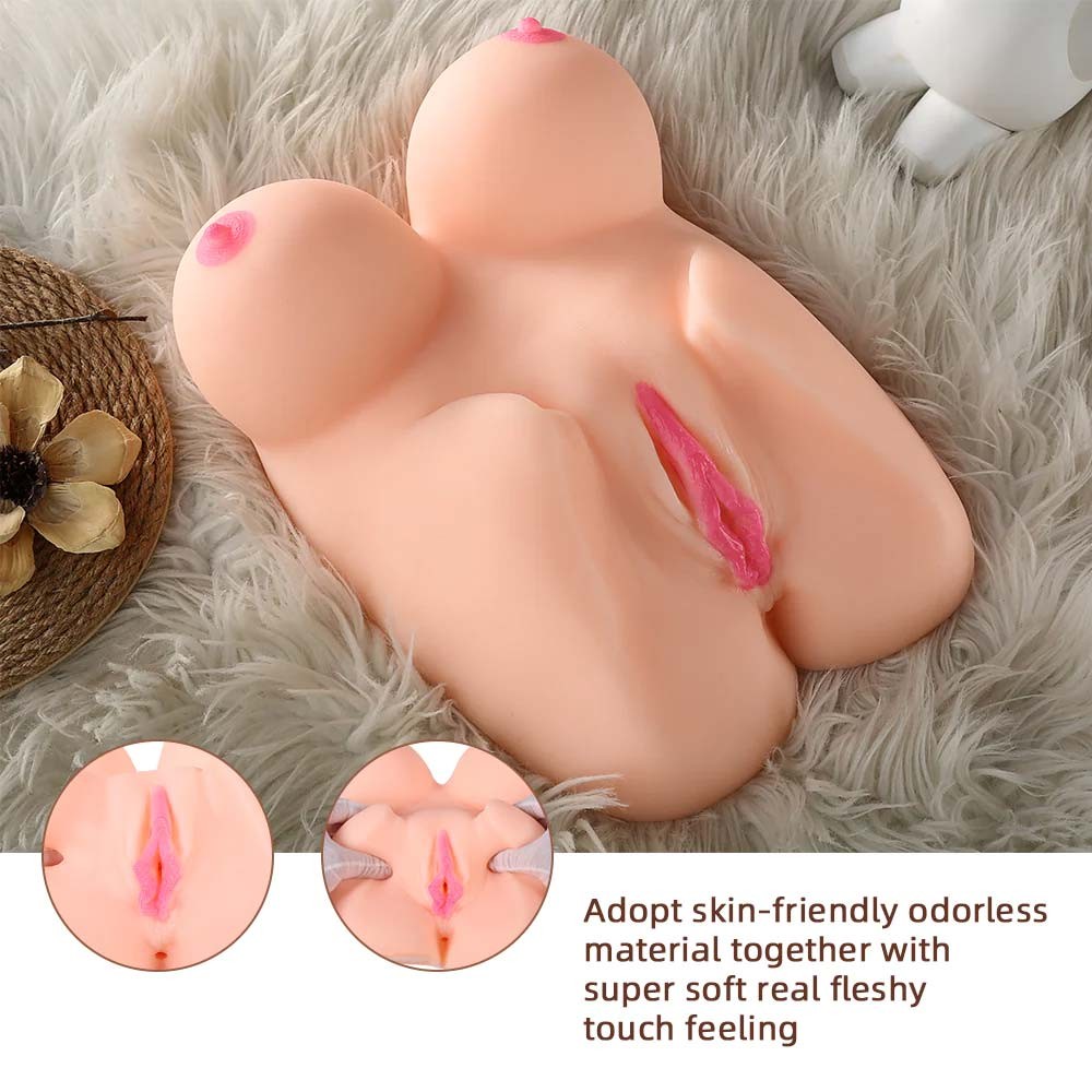 5.95LB Pocket Pussy Sex Doll Male Masturbator with Realistic Boobs