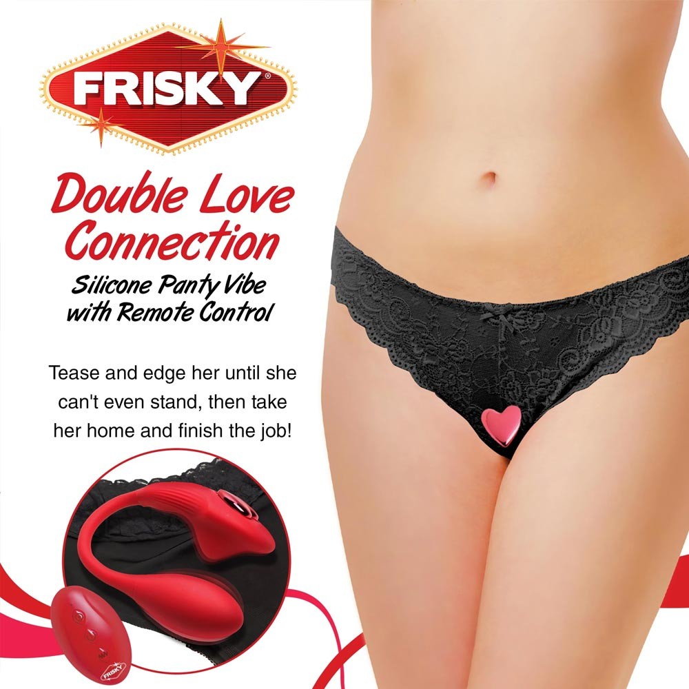 Frisky Double Love Connection Silicone Panty Vibe With Remote Control S