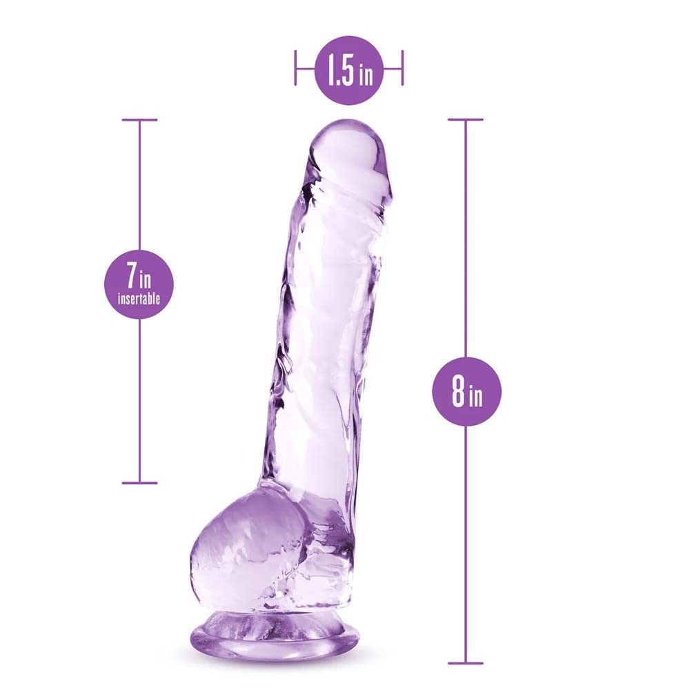 Blush Naturally Yours Crystalline 8 Inch  Suction Cup Dildo