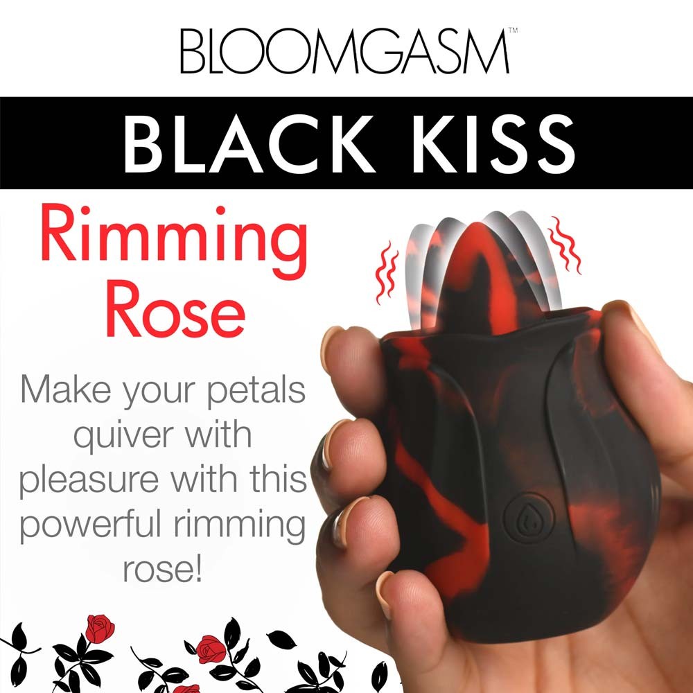 Bloomgasm Black Kiss Rimming Rose Tongue Licking Vibrator