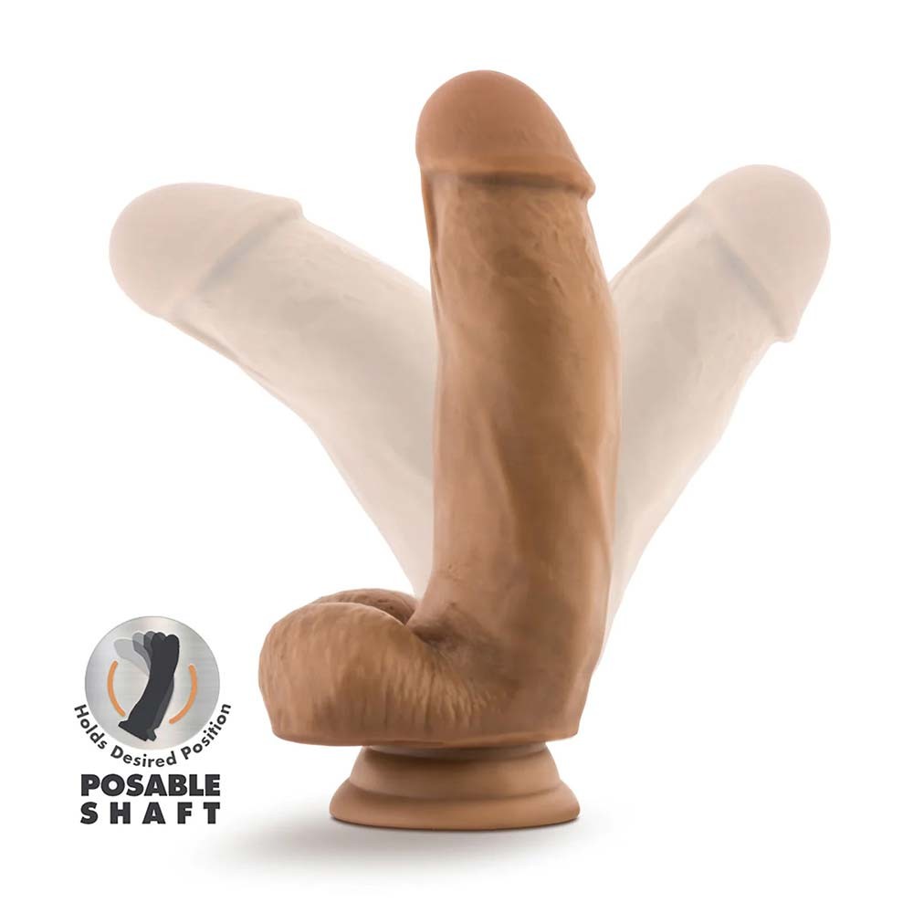 Blush Dr. Skin Silicone Dr. Samuel 7 Inch Long Dildo with Balls & Suction Cup