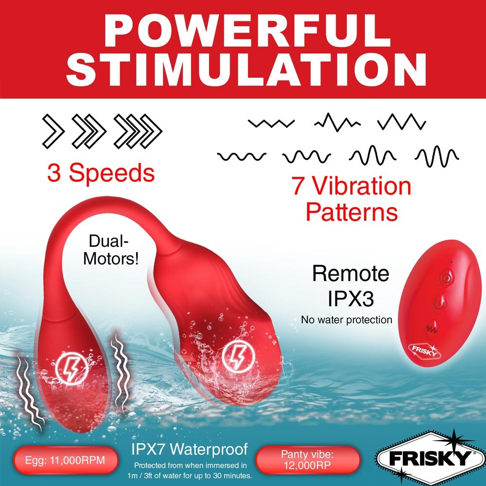 Frisky Double Love Connection Silicone Panty Vibe With Remote Control SSSS