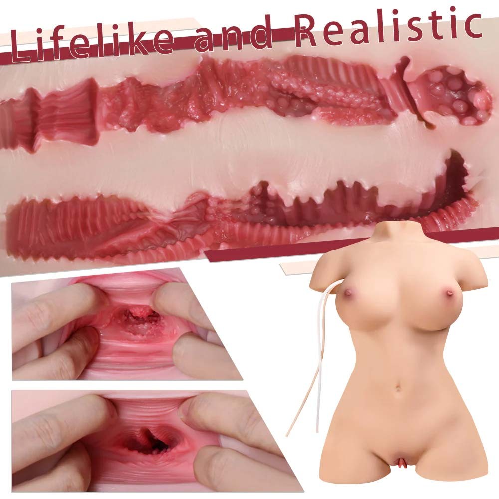 16.9LB Vibrating Sex Doll 3 in 1 Male Masturbator for Men