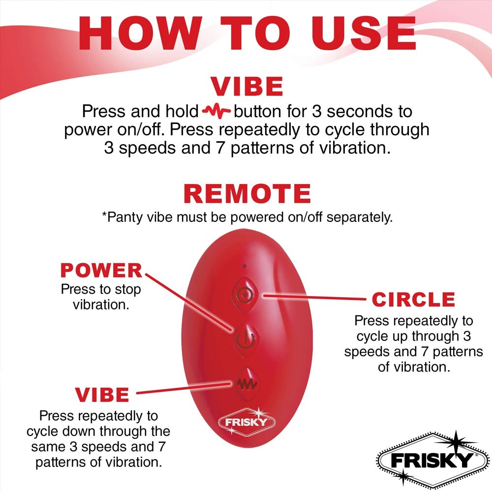 Frisky Love Connection Silicone Panty Vibe With Remote Control SSSSSSS