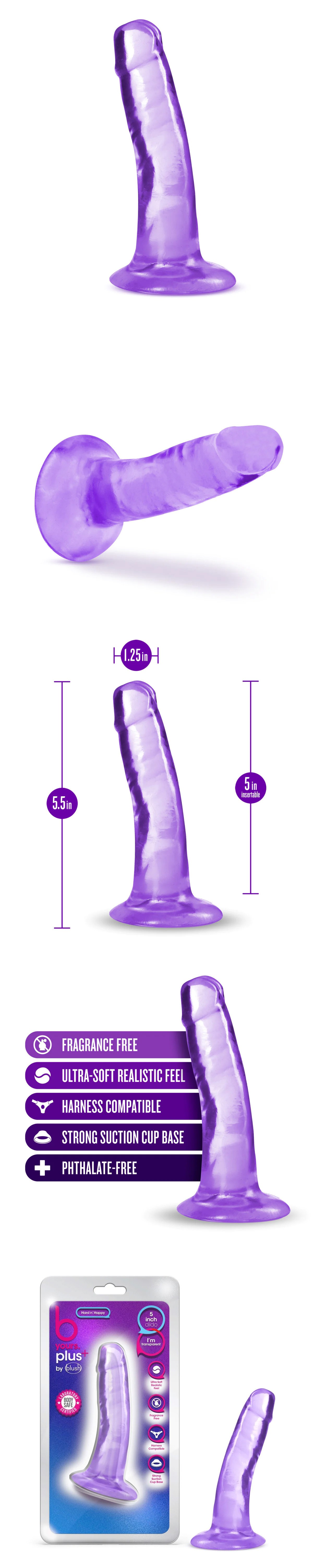 Blush B Yours Plus Realistic 5.5-Inch Realistic Clear Small Dildo