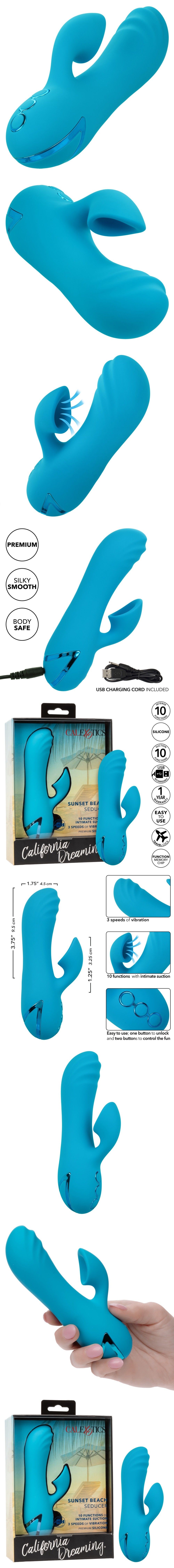 CalExotics California Dreaming Sunset Beach Seducer Rabbit Vibrator