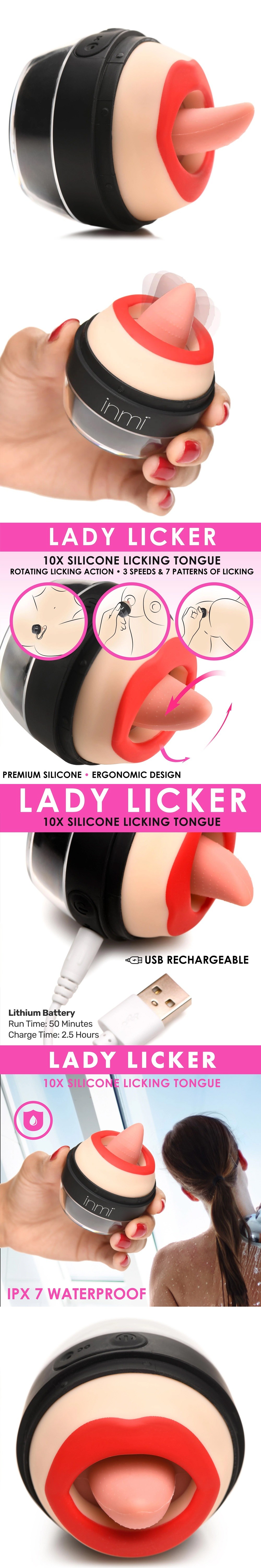 Lickgasms 10X Lady Licker Clitoral Stimulator Tongue Licking Vibrator