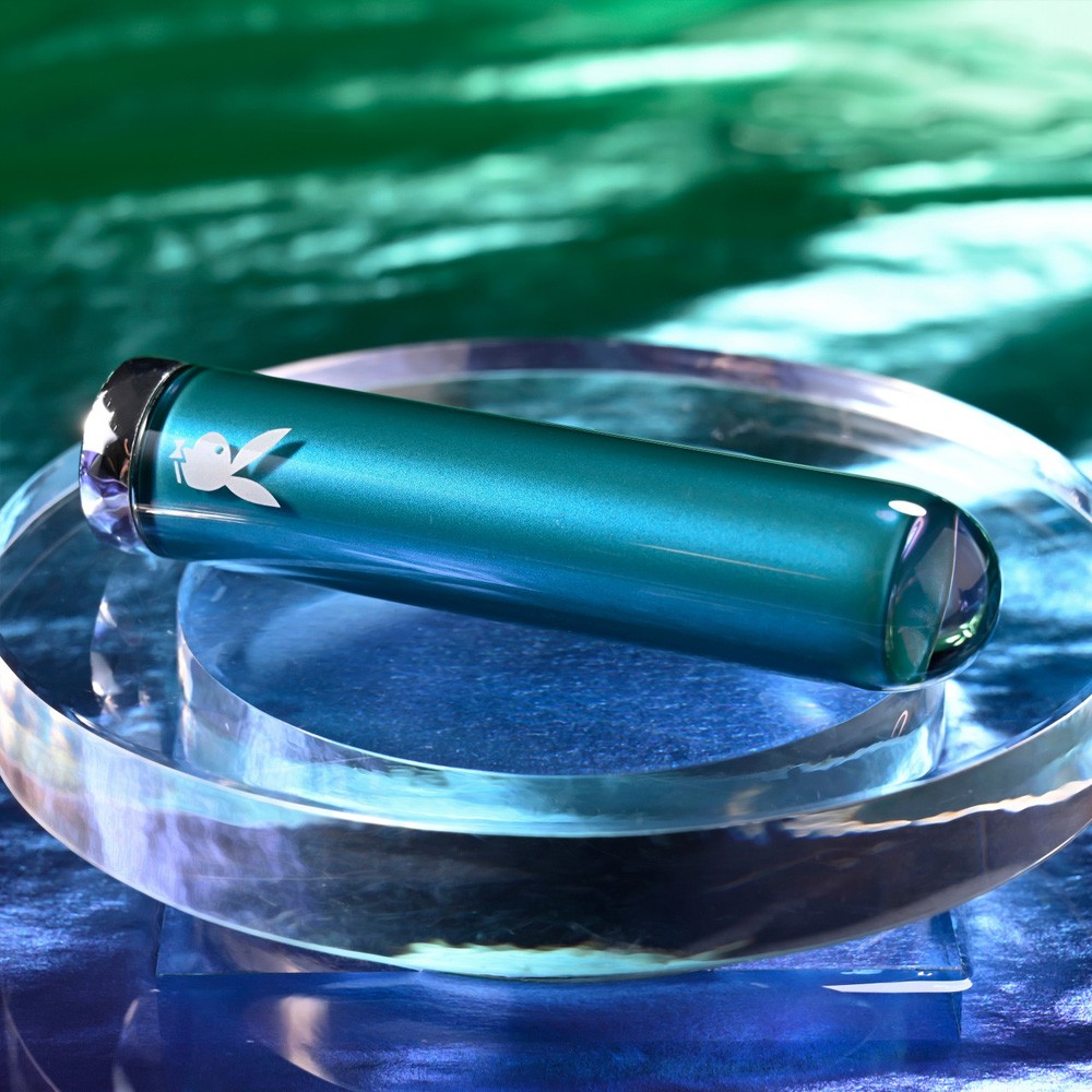 Playboy Pleasure Emerald Travel Friendly Glass Bullet Vibrator