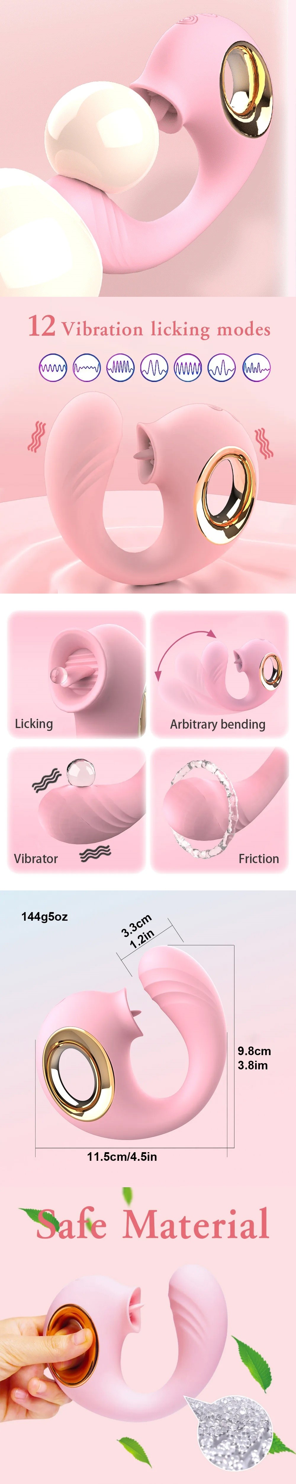 Clit G-Spot Stimulator Tongue Licking Vibrator