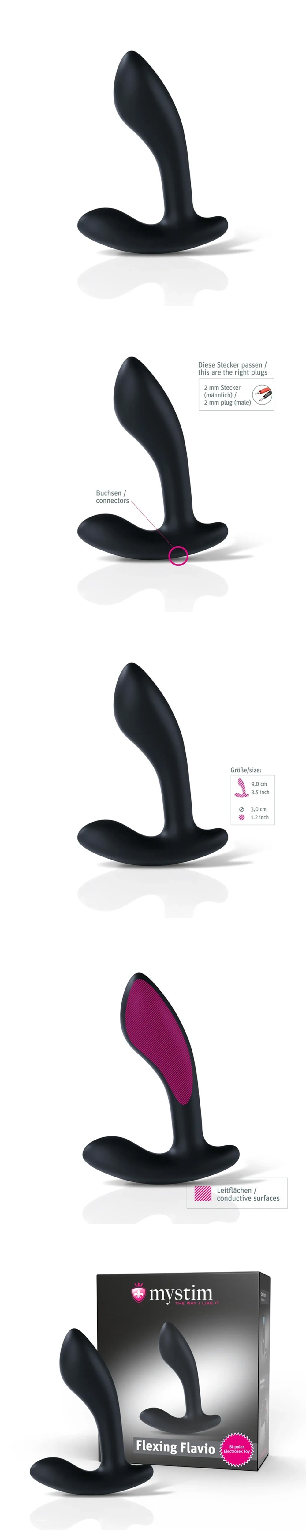 Mystim Flexing Flavio eStim Silicone Prostate Stimulator