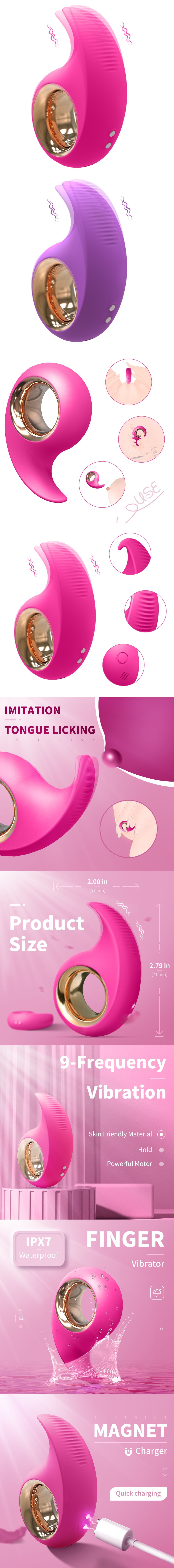 S-Hande Finger Mini Clitoral Stimulator with Remote Control