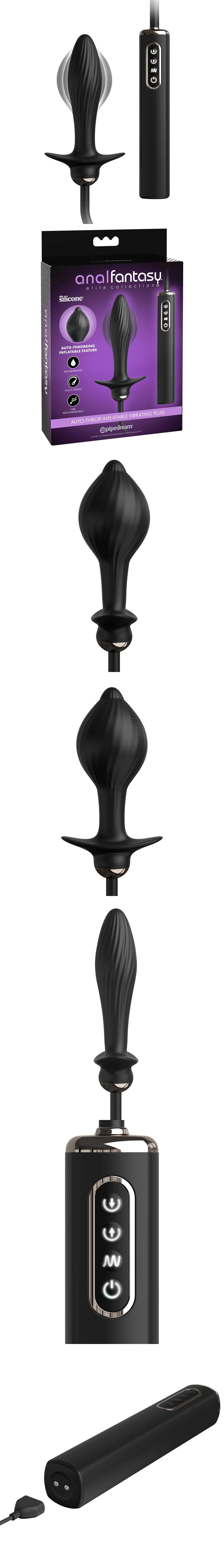 Pipedream Vibrating Anal Plug With Black Spiral Raised Texture