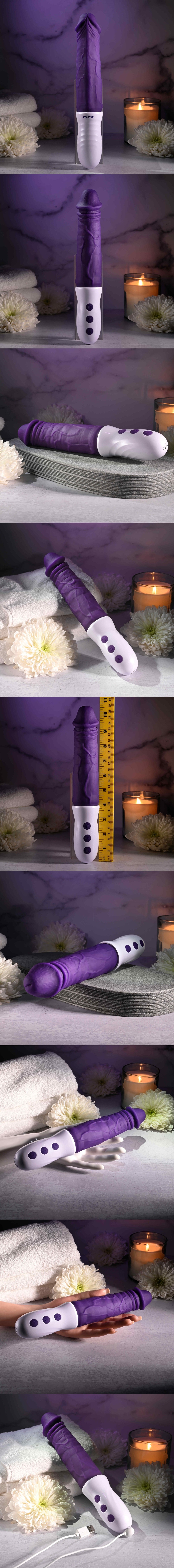 Plum Thrust 11.4 Inch Thrusting Vibrator Dildo