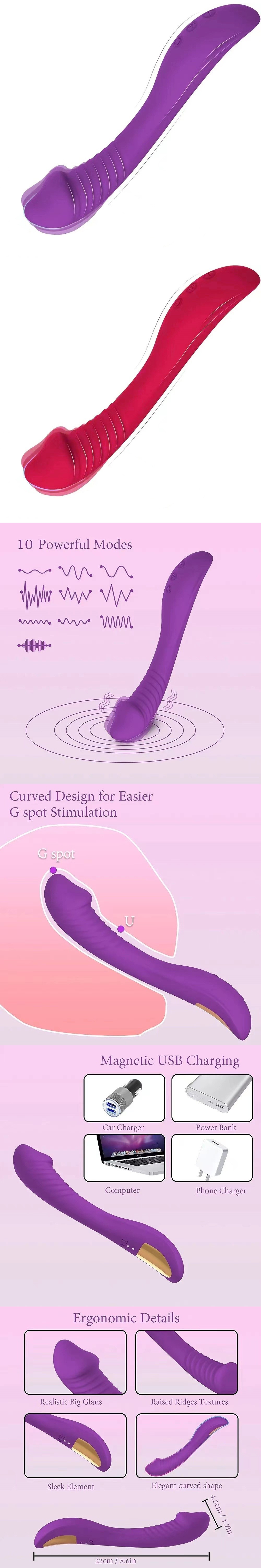 Automatic Thrusting Realistic Dildo G-Spot Vibrator