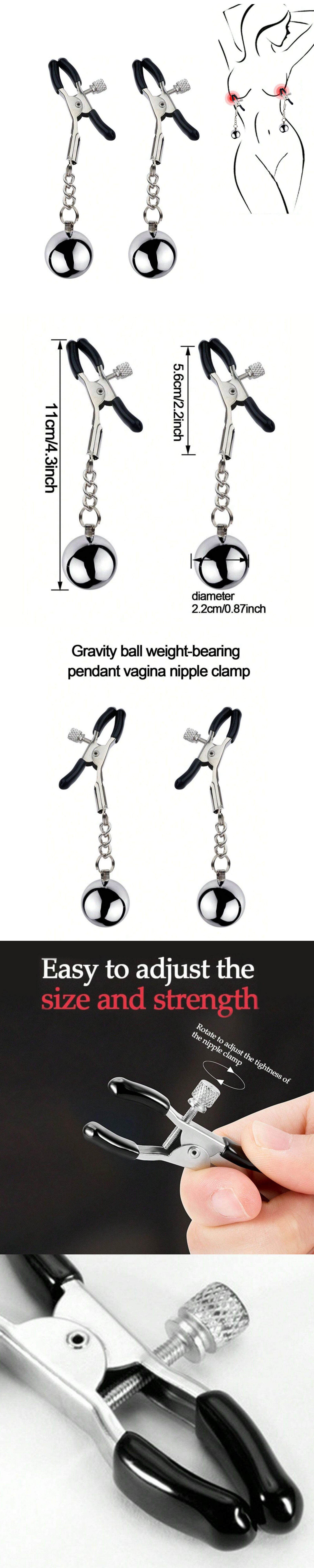 Nipple Clamps With Gravity Ball BDSM Sex Pleasure Toys For Women