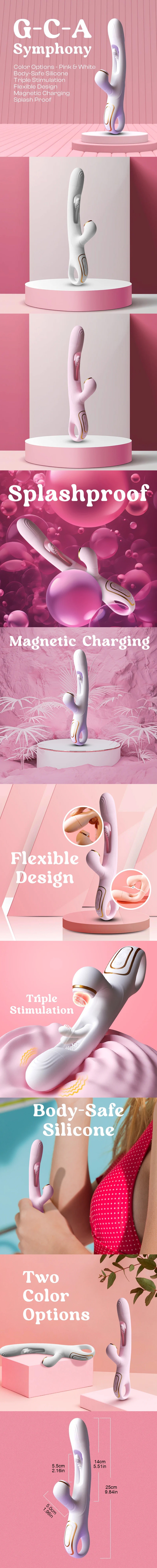 Clit Sucking Vibrator Flapping Rabbit Luxe Wand G Spot Sex Toy