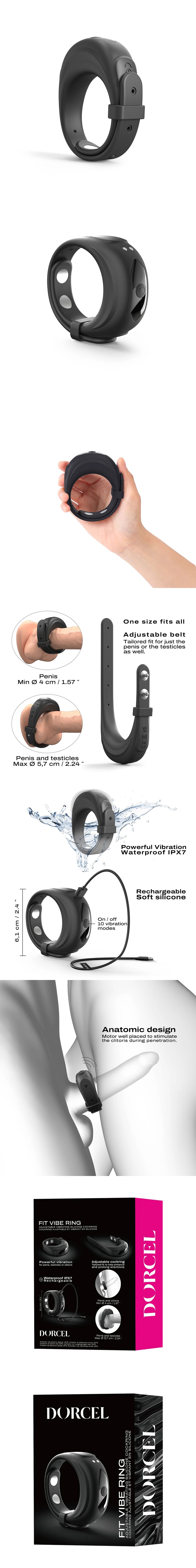 Adjustable Vibrating Fit Vibe Cock Ring