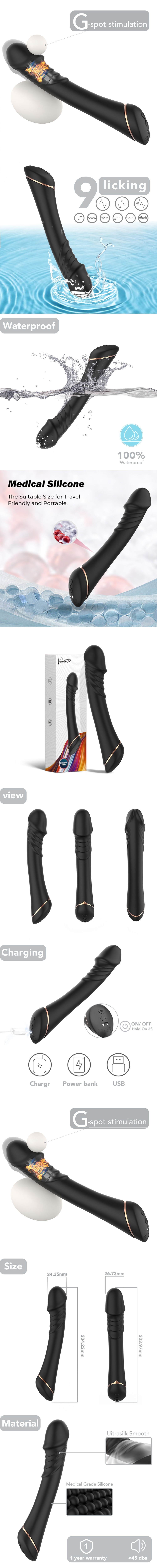 G-Spot Vibrator Realistic Dildo Female Sex Toy