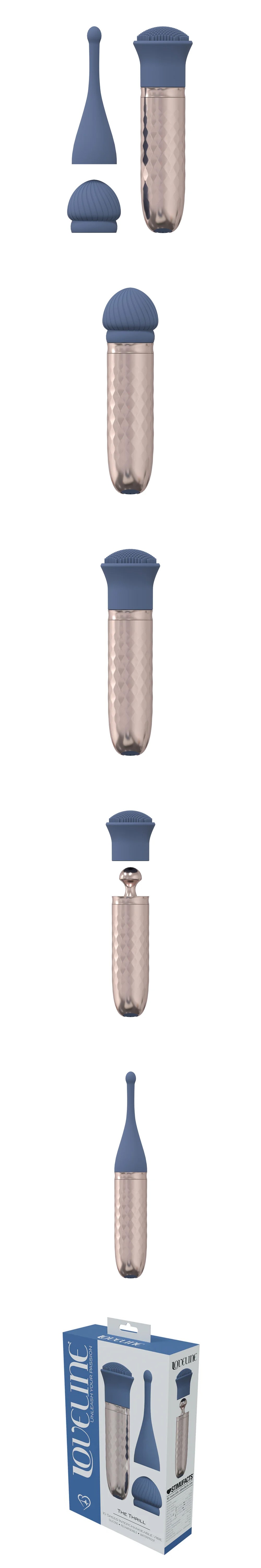 The Thrill Wand Vibrator with 3 Head Attachments