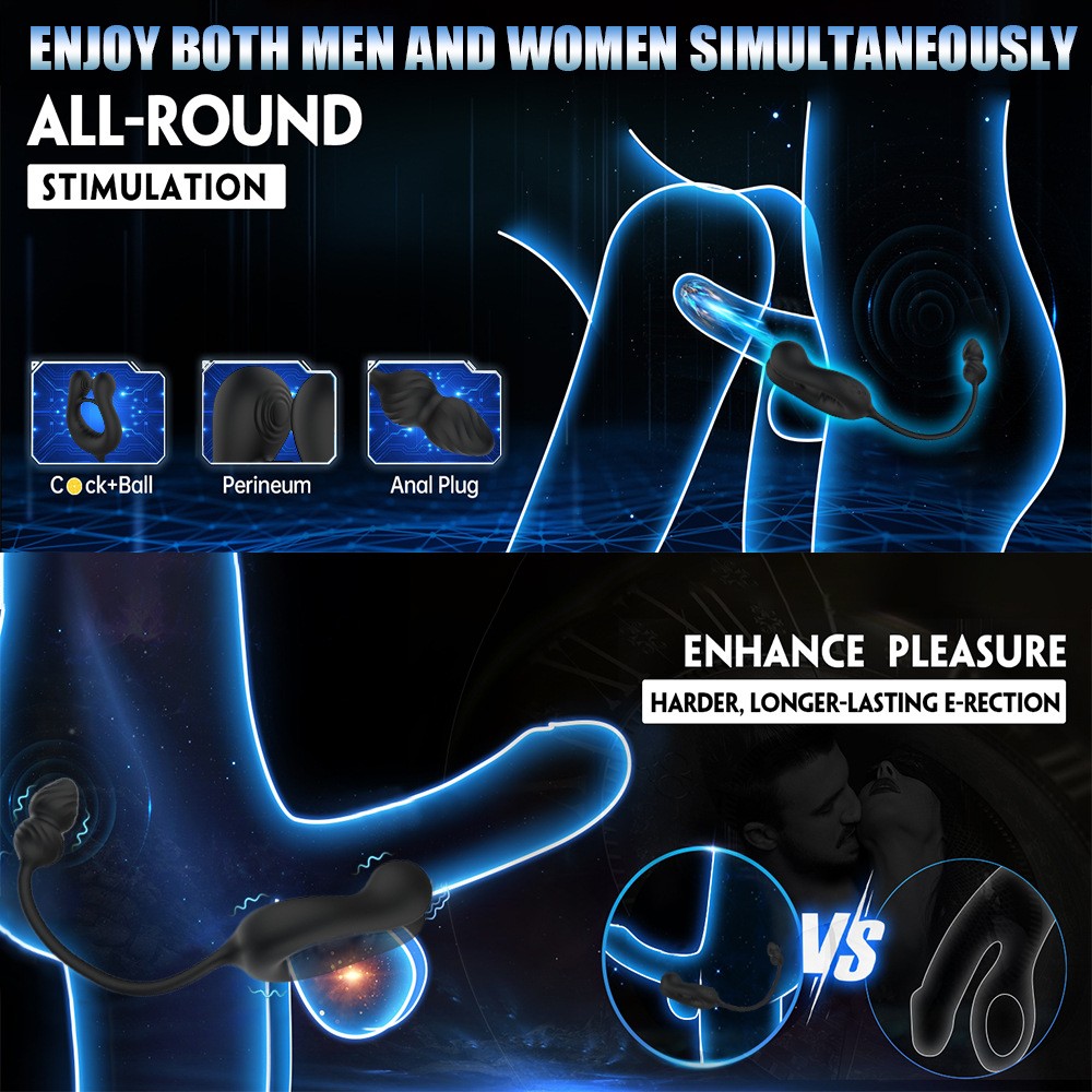 Prostate Massager Vibrating Cock Ring Sex Toys For Men