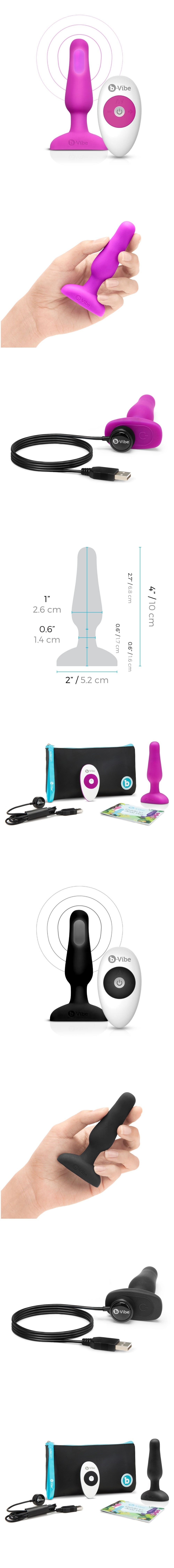 b-Vibe Novice Vibrating Butt Plug with Remote