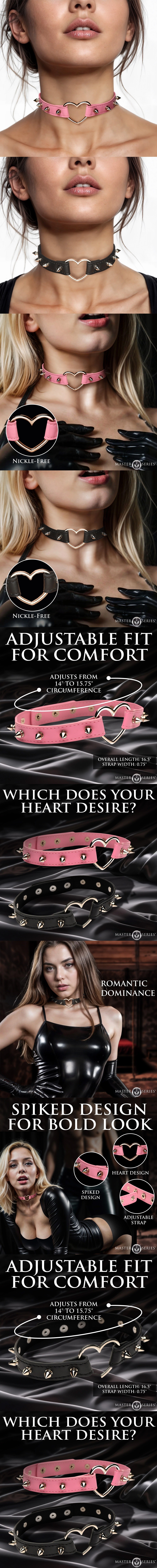 Master Series Spiked Heart Choker BDSM Gear