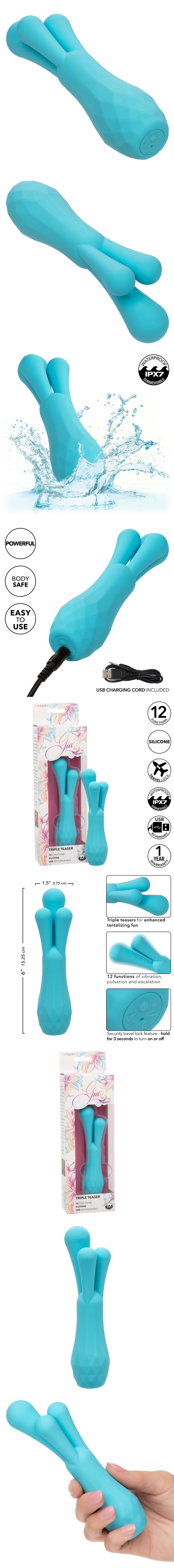 CalExotics Gia Triple Teaser Body & Clit Stimulator